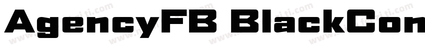 AgencyFB BlackConden字体转换